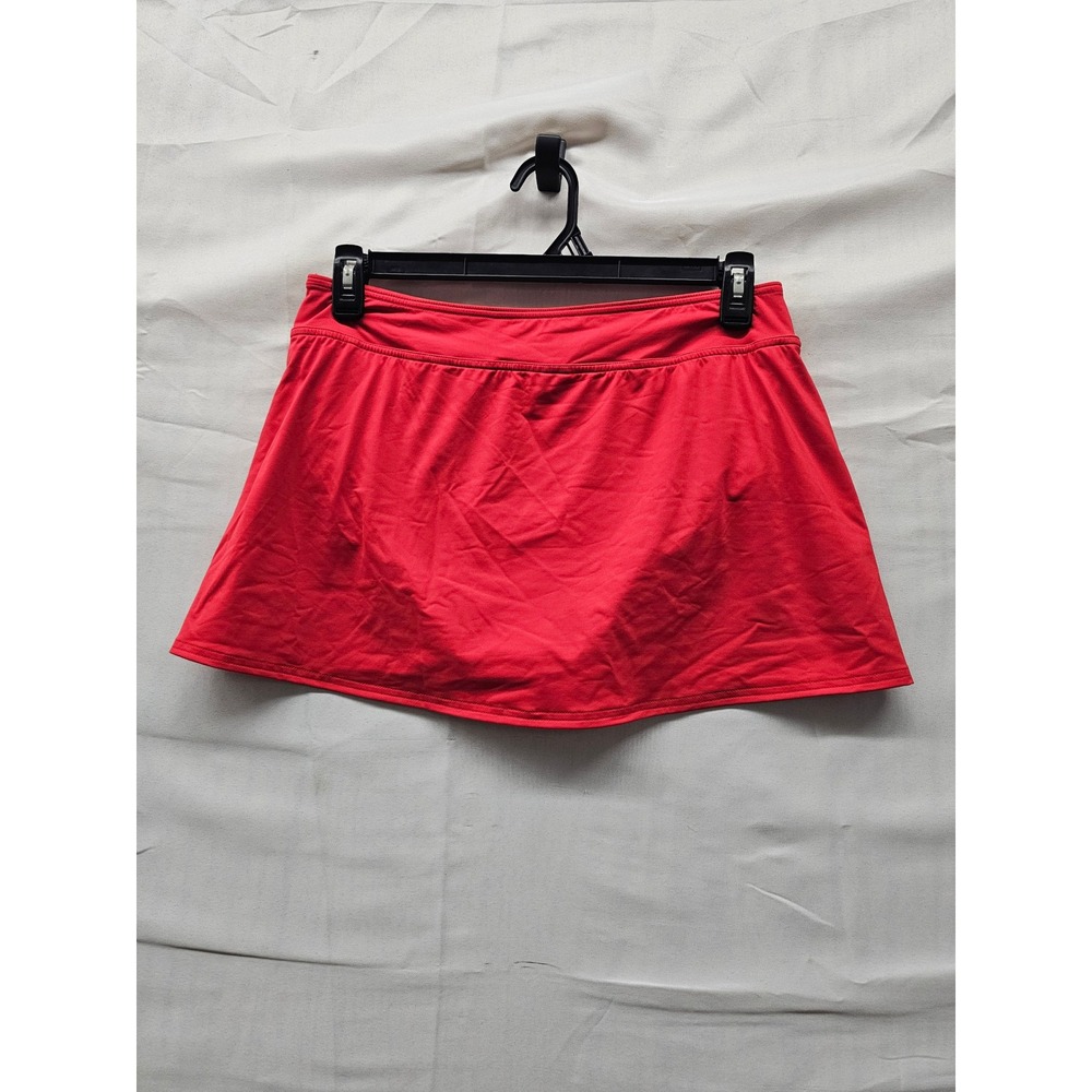 Lands' End Womens Swim Skirt Red Nylon Blend Athletic Size 12